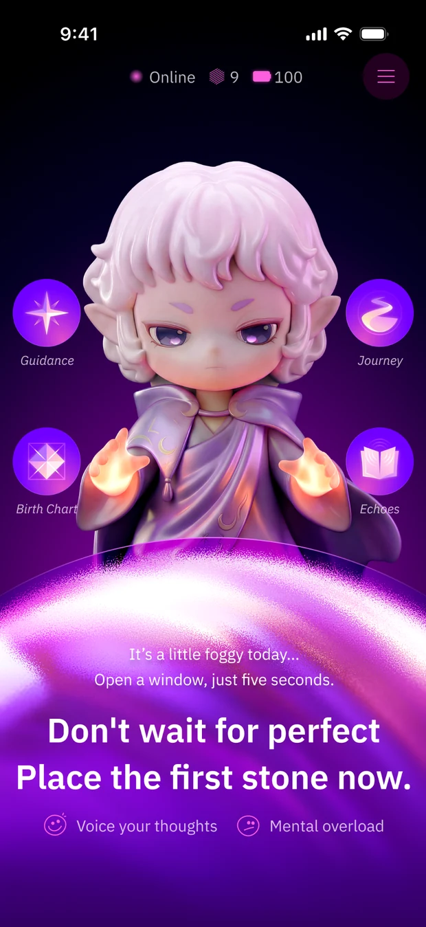 Ora App main companion screen